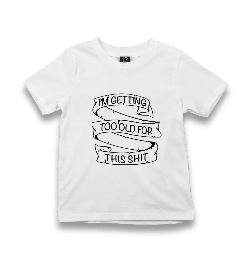 Too Old For This Kid's White Tshirt - Premium  from W.E.N.S. WIND - Just 5990! Shop now at W.E.N.S. WIND