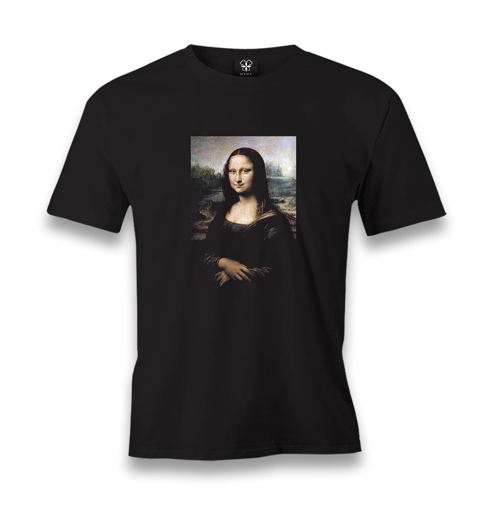 Mona Lisa Men's Black Tshirt - Premium  from W.E.N.S. WIND - Just 6490! Shop now at W.E.N.S. WIND