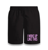 I Woke Up Like This Black Shorts - Premium  from W.E.N.S. WIND - Just 7990! Shop now at W.E.N.S. WIND