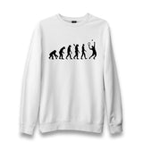 Tennis Player Evolution Unisex White Sweatshirt - Premium  from W.E.N.S. WIND - Just 10990! Shop now at W.E.N.S. WIND