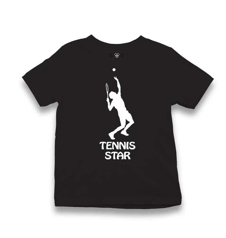 Tennis Star Kid's Black T-shirt - Premium  from W.E.N.S. WIND - Just 5990! Shop now at W.E.N.S. WIND