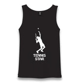 Tennis Star Unisex Black Tank Top - Premium  from W.E.N.S. WIND - Just 6490! Shop now at W.E.N.S. WIND