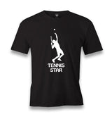 Tennis Star Men's Black Tshirt - Premium  from W.E.N.S. WIND - Just 6490! Shop now at W.E.N.S. WIND