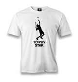 Tennis Star Men's White Tshirt - Premium  from W.E.N.S. WIND - Just 6490! Shop now at W.E.N.S. WIND