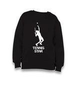 Tennis Star Kid's Black Sweatshirt - Premium  from W.E.N.S. WIND - Just 7990! Shop now at W.E.N.S. WIND