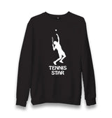 Tennis Star Unisex Black Sweatshirt - Premium  from W.E.N.S. WIND - Just 10990! Shop now at W.E.N.S. WIND