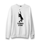 Tennis Star Unisex White Sweatshirt - Premium  from W.E.N.S. WIND - Just 10990! Shop now at W.E.N.S. WIND