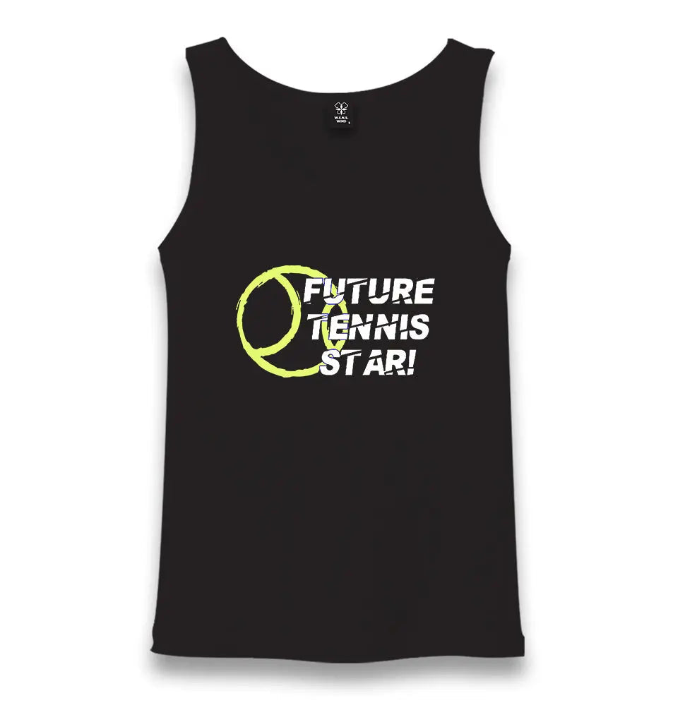 Future Tennis Star Unisex Black Tank Top - Premium  from W.E.N.S. WIND - Just 6490! Shop now at W.E.N.S. WIND
