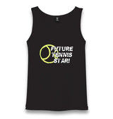 Future Tennis Star Unisex Black Tank Top - Premium  from W.E.N.S. WIND - Just 6490! Shop now at W.E.N.S. WIND