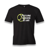 Future Tennis Star Men's Black Tshirt - Premium  from W.E.N.S. WIND - Just 6490! Shop now at W.E.N.S. WIND