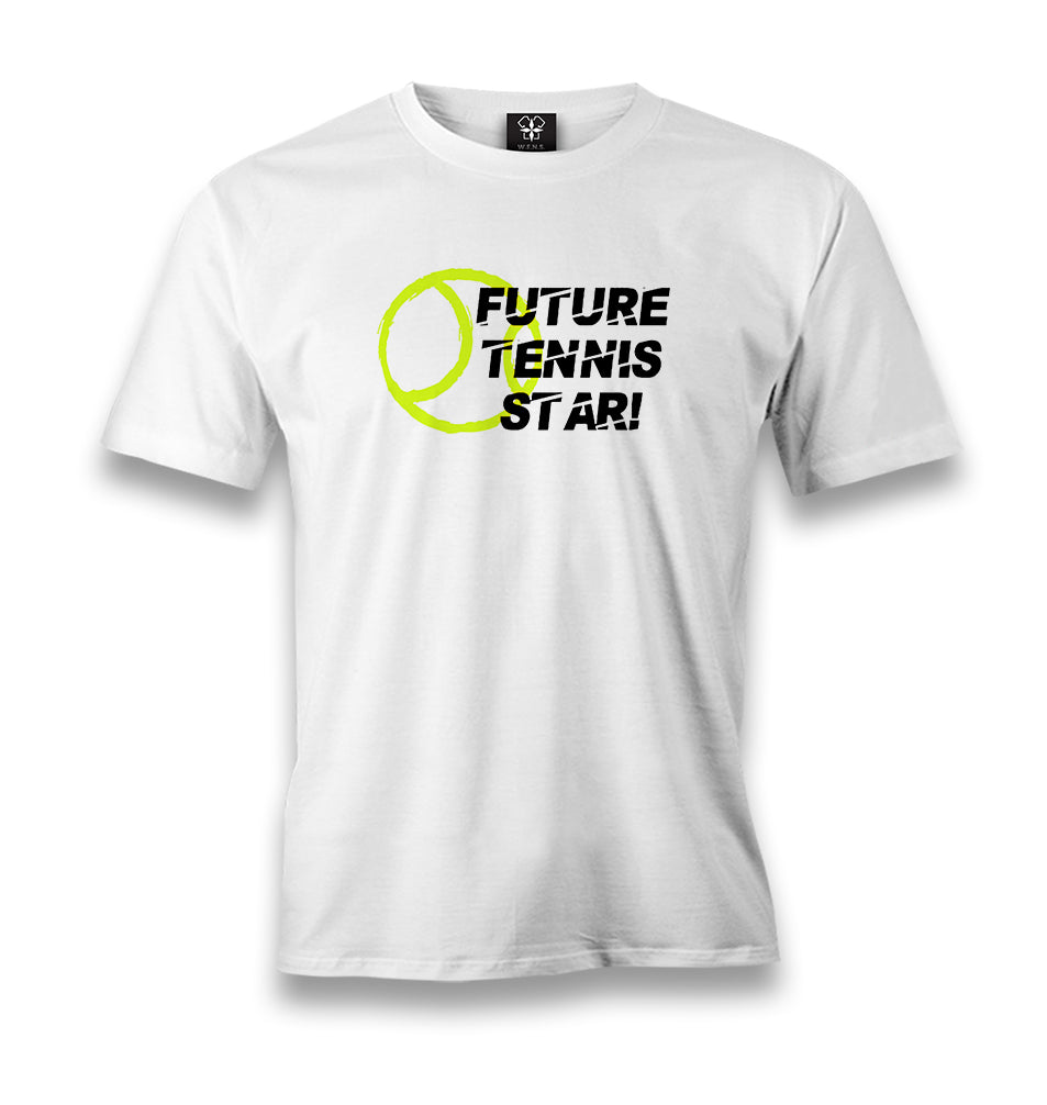 Future Tennis Star Men's White Tshirt - Premium  from W.E.N.S. WIND - Just 6490! Shop now at W.E.N.S. WIND