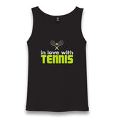 Tennis - In Love Unisex Black Tank Top - Premium  from W.E.N.S. WIND - Just 6490! Shop now at W.E.N.S. WIND