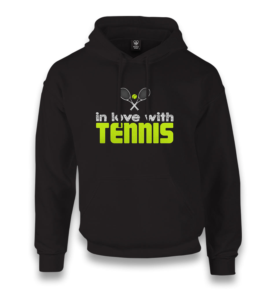 Tennis - In Love Unisex Black Hoodie - Premium  from W.E.N.S. WIND - Just 11990! Shop now at W.E.N.S. WIND