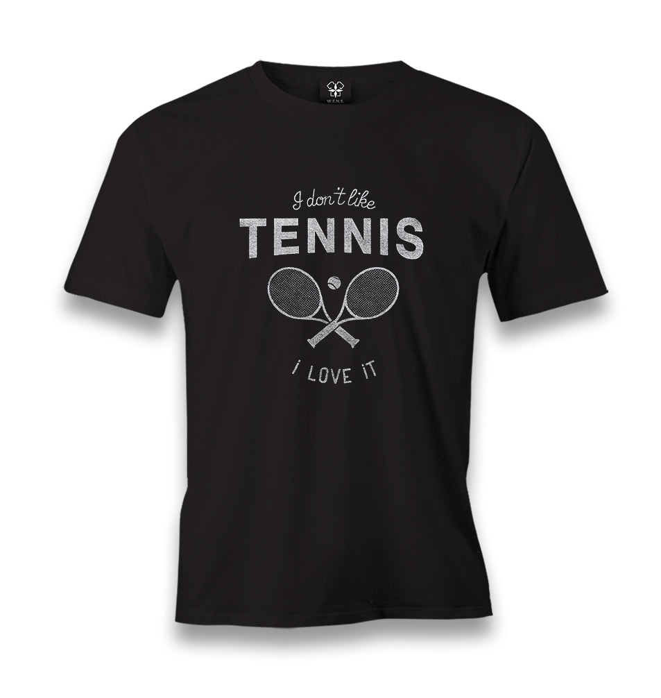 Tennis - I Love It Men's Black Tshirt - Premium  from W.E.N.S. WIND - Just 6490! Shop now at W.E.N.S. WIND