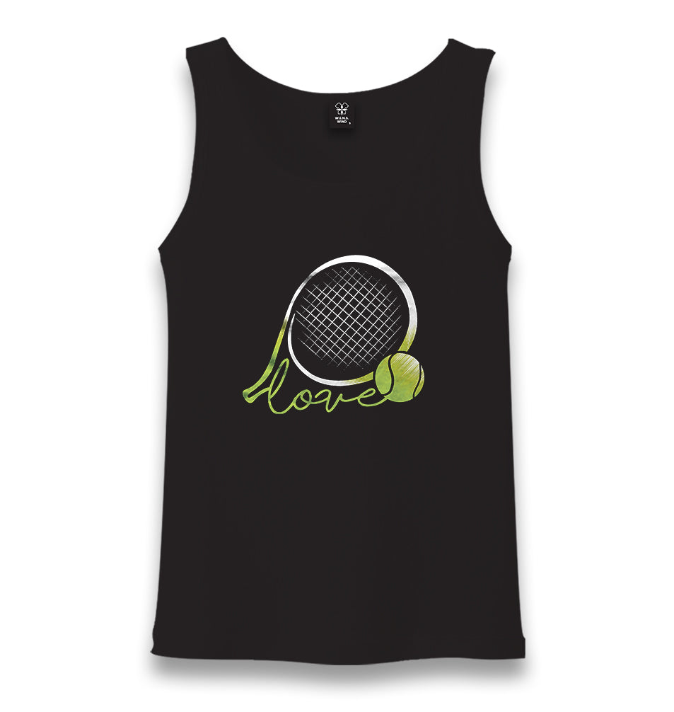 Tennis - Love The Ball Unisex Black Tank Top - Premium  from W.E.N.S. WIND - Just 6490! Shop now at W.E.N.S. WIND