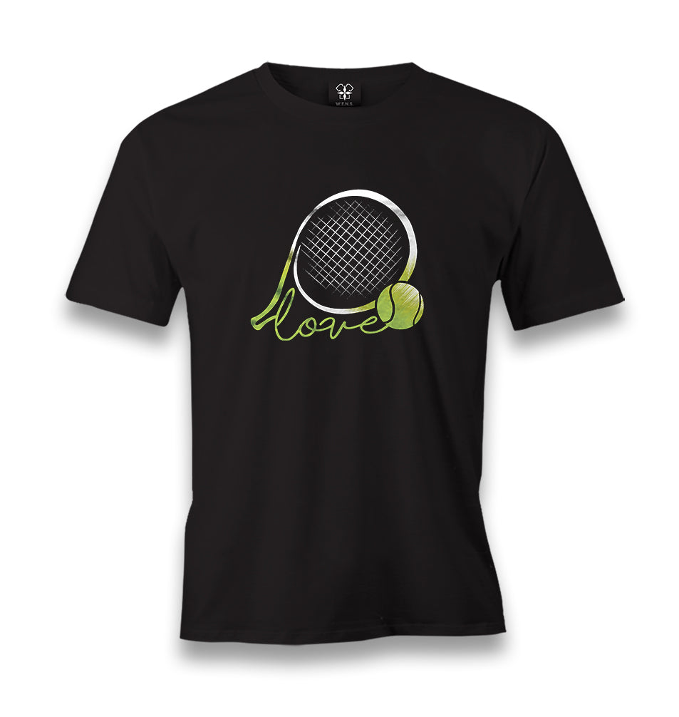 Tennis - Love The Ball Men's Black Tshirt - Premium  from W.E.N.S. WIND - Just 6490! Shop now at W.E.N.S. WIND
