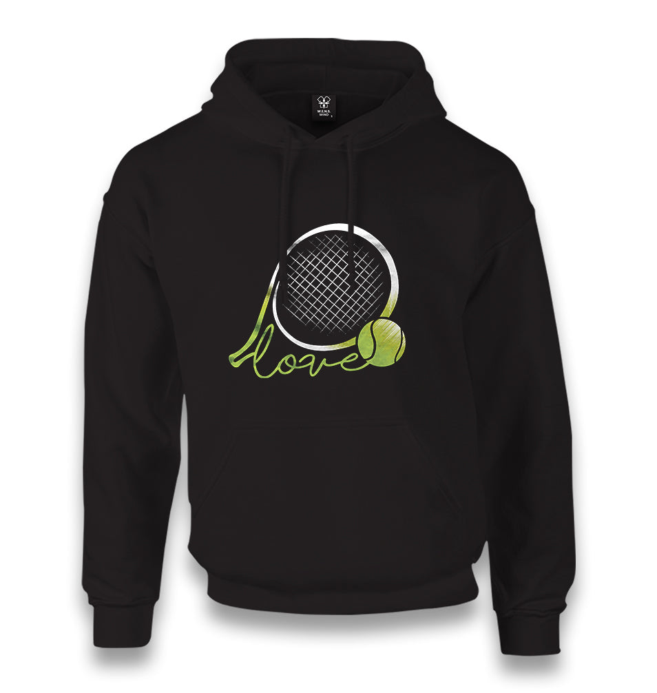 Tennis - Love The Ball Unisex Black Hoodie - Premium  from W.E.N.S. WIND - Just 11990! Shop now at W.E.N.S. WIND