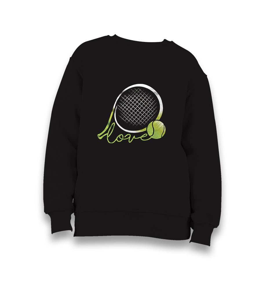 Tennis - Love The Ball Kid's Black Sweatshirt - Premium  from W.E.N.S. WIND - Just 7990! Shop now at W.E.N.S. WIND