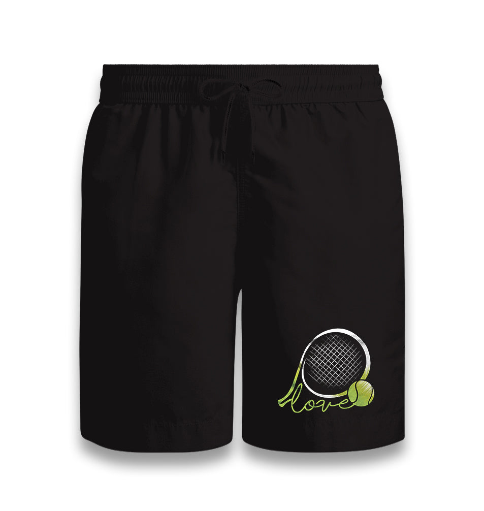 Tennis - Love The Ball Black Shorts - Premium  from W.E.N.S. WIND - Just 7990! Shop now at W.E.N.S. WIND