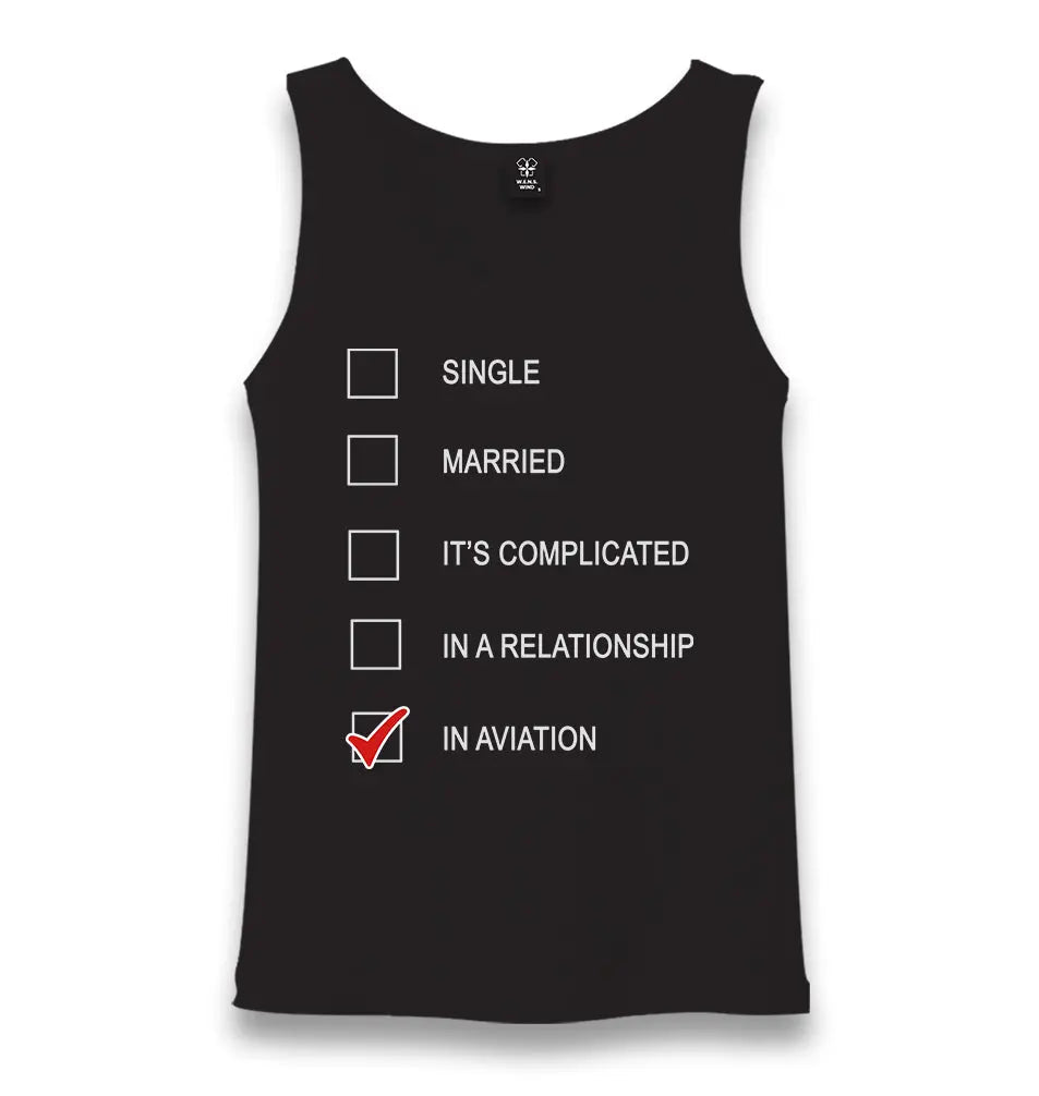 Flight - In Aviation Unisex Black Tank Top - Premium  from W.E.N.S. WIND - Just 6490! Shop now at W.E.N.S. WIND