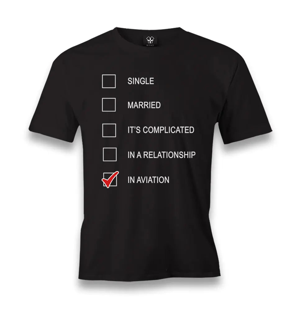 Flight - In Aviation Men's Black Tshirt - Premium  from W.E.N.S. WIND - Just 6490! Shop now at W.E.N.S. WIND