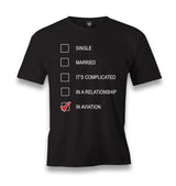 Flight - In Aviation Men's Black Tshirt - Premium  from W.E.N.S. WIND - Just 6490! Shop now at W.E.N.S. WIND