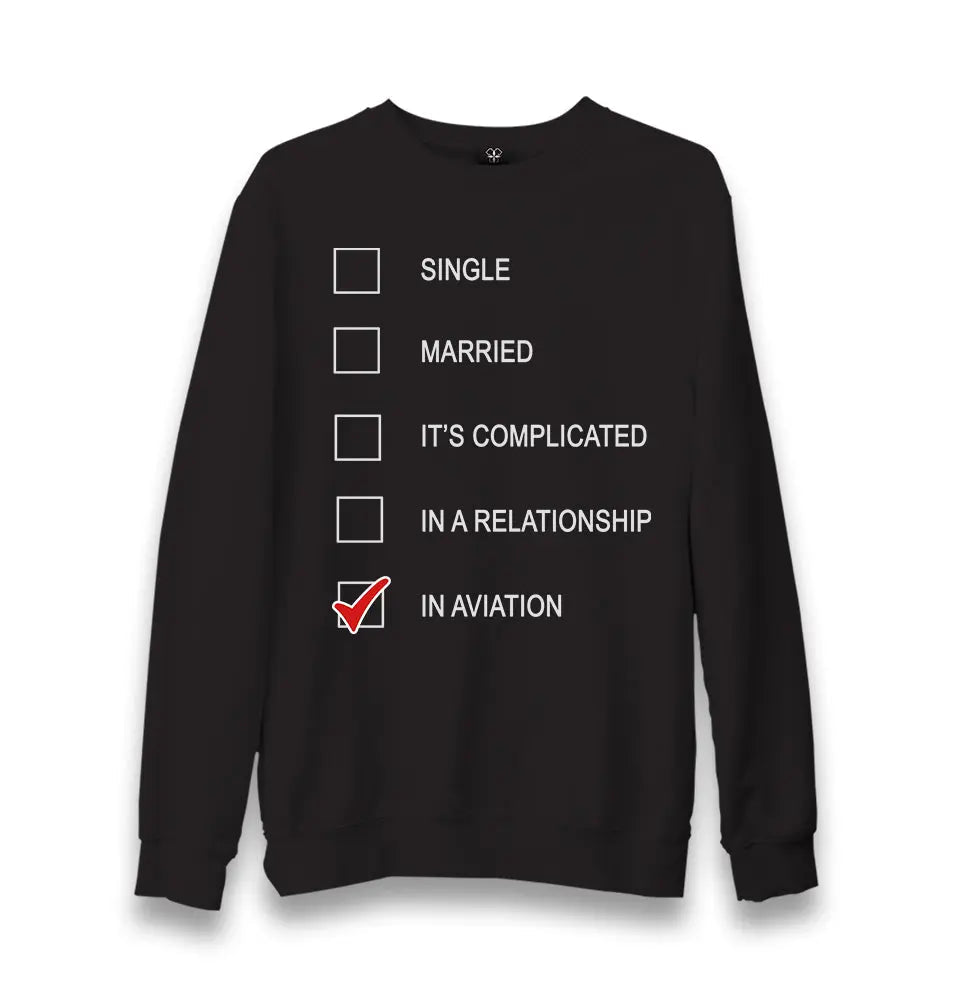 Flight - In Aviation Unisex Black Sweatshirt - Premium  from W.E.N.S. WIND - Just 10990! Shop now at W.E.N.S. WIND