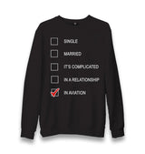 Flight - In Aviation Unisex Black Sweatshirt - Premium  from W.E.N.S. WIND - Just 10990! Shop now at W.E.N.S. WIND