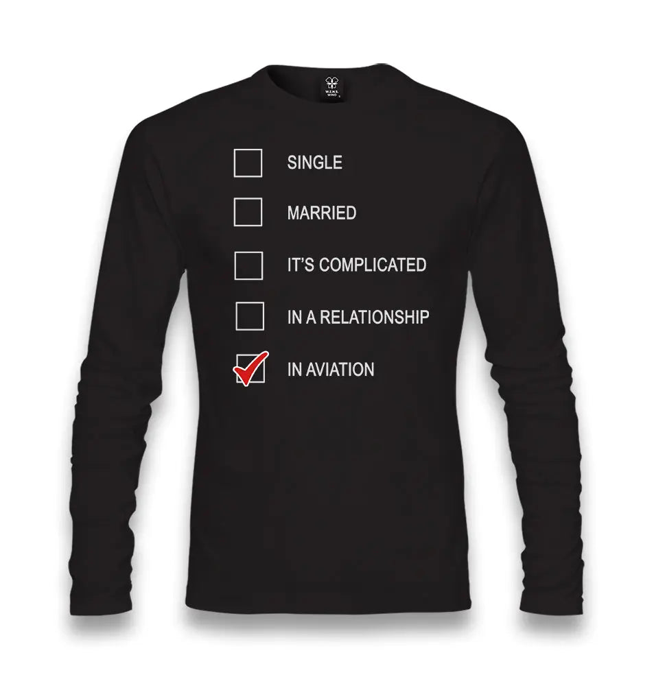 Flight - In Aviation Unisex Black Longsleeve - Premium  from W.E.N.S. WIND - Just 7990! Shop now at W.E.N.S. WIND