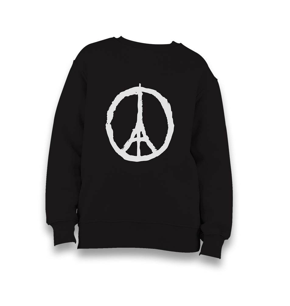 Paris - Peace Kid's Black Sweatshirt - Premium  from W.E.N.S. WIND - Just 7990! Shop now at W.E.N.S. WIND