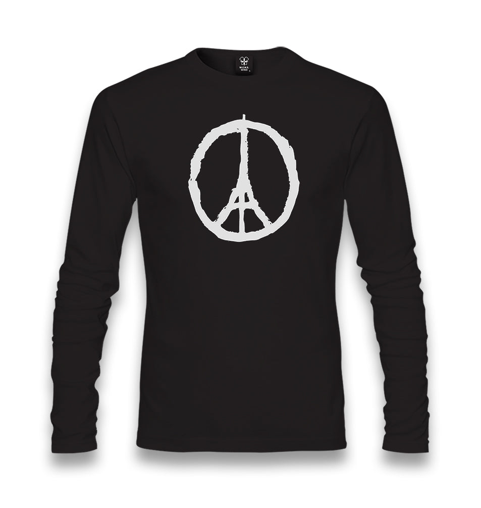 Paris - Peace Unisex Black Longsleeve - Premium  from W.E.N.S. WIND - Just 7990! Shop now at W.E.N.S. WIND