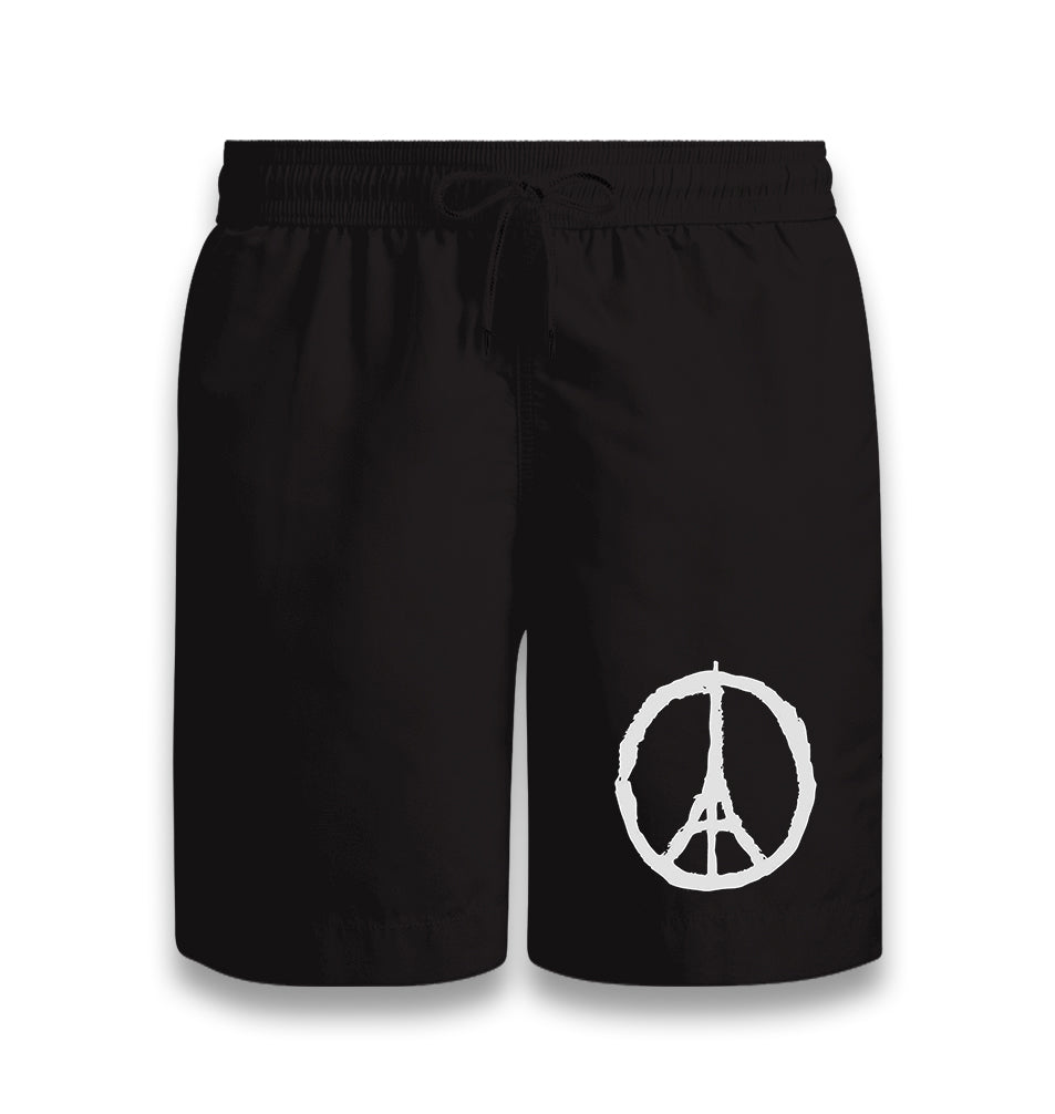 Paris - Peace Black Shorts - Premium  from W.E.N.S. WIND - Just 7990! Shop now at W.E.N.S. WIND