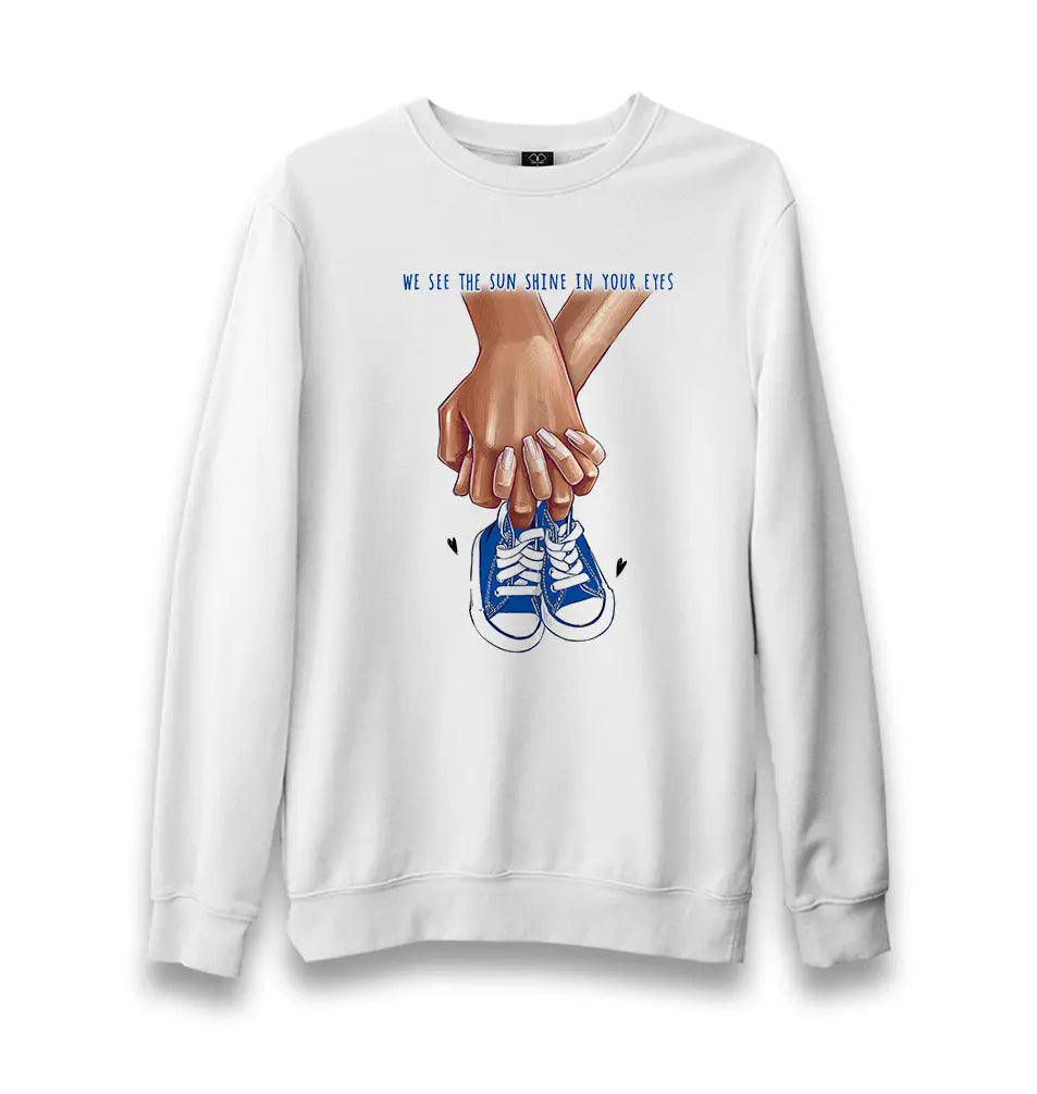 New Baby Boys Mother's Day Unisex White Sweatshirt - Premium  from W.E.N.S. WIND - Just 10990! Shop now at W.E.N.S. WIND