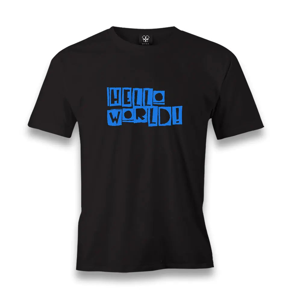 Hello World Men's Black Tshirt - Premium  from W.E.N.S. WIND - Just 6490! Shop now at W.E.N.S. WIND
