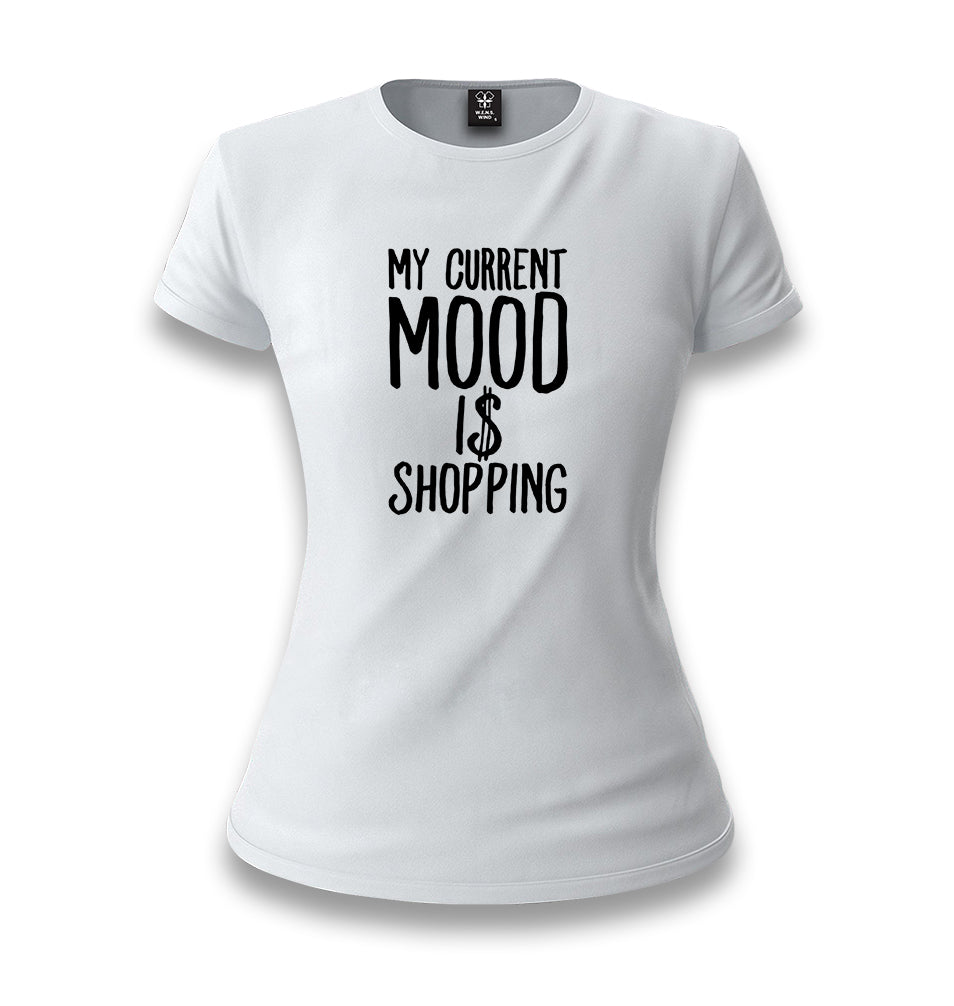 Mood Shop With Dolars White Women T-shirt - Premium  from W.E.N.S. WIND - Just 6490! Shop now at W.E.N.S. WIND