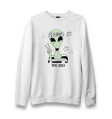 Space Queen Unisex White Sweatshirt - Premium  from W.E.N.S. WIND - Just 10990! Shop now at W.E.N.S. WIND