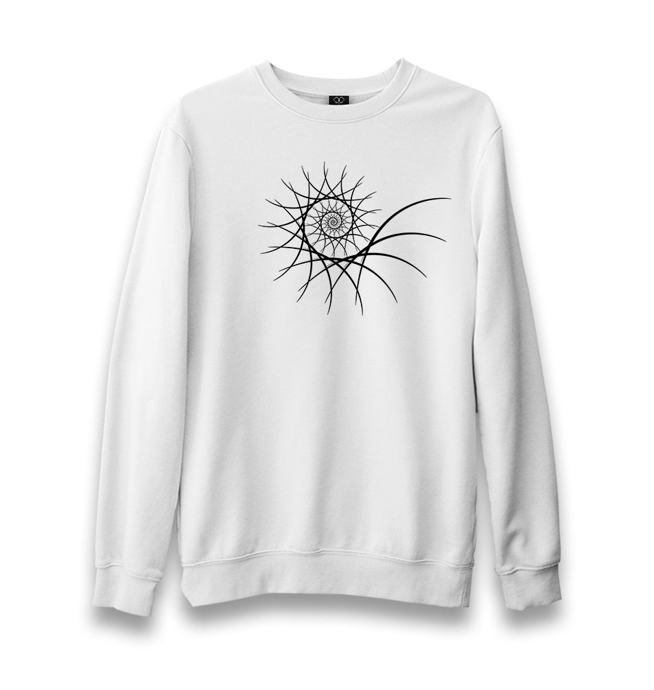 Fractal White Unisex White Sweatshirt - Premium  from W.E.N.S. WIND - Just 10990! Shop now at W.E.N.S. WIND