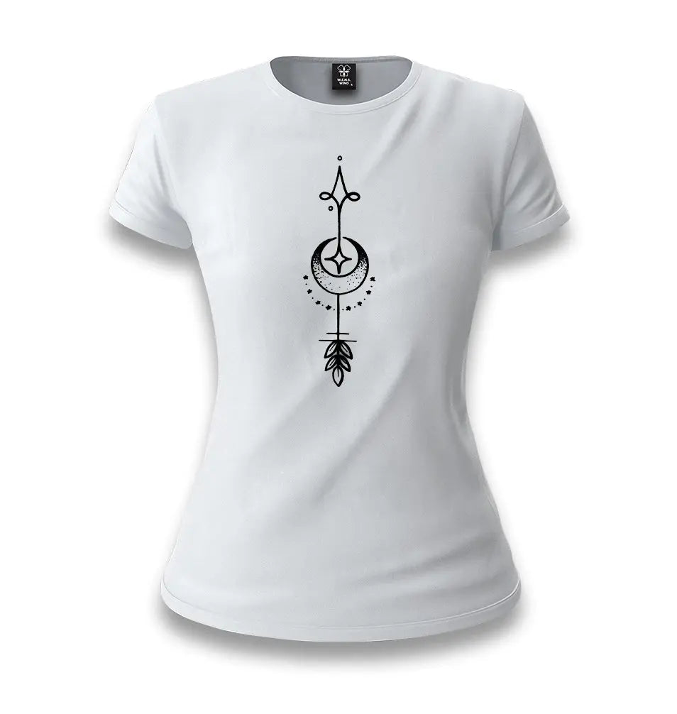 Tattoo - Moon Arrow White Women T-shirt - Premium  from W.E.N.S. WIND - Just 6490! Shop now at W.E.N.S. WIND