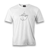 Smile When Happy Men's White Tshirt - Premium  from W.E.N.S. WIND - Just 6490! Shop now at W.E.N.S. WIND