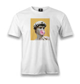 Michelangelo - David Behind Bubble Gum Men's White Tshirt - Premium  from W.E.N.S. WIND - Just 6490! Shop now at W.E.N.S. WIND