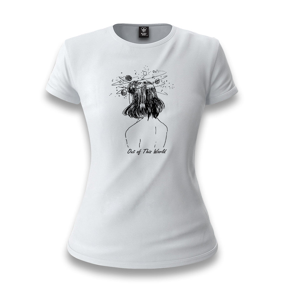 Girl Out Of This World White Women T-shirt - Premium  from W.E.N.S. WIND - Just 6490! Shop now at W.E.N.S. WIND