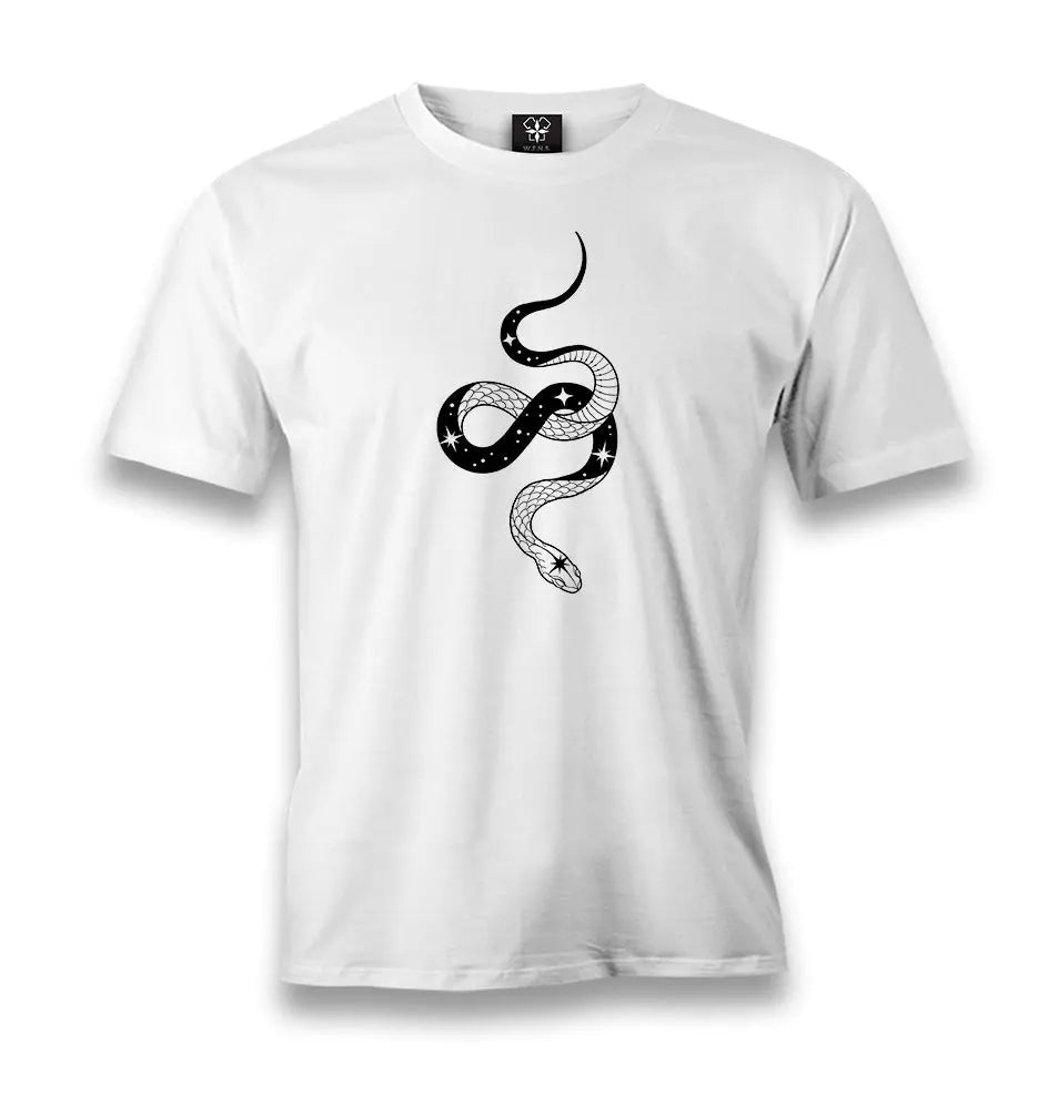 Snake - Stars Track Men's White Tshirt - Premium  from W.E.N.S. WIND - Just 6490! Shop now at W.E.N.S. WIND
