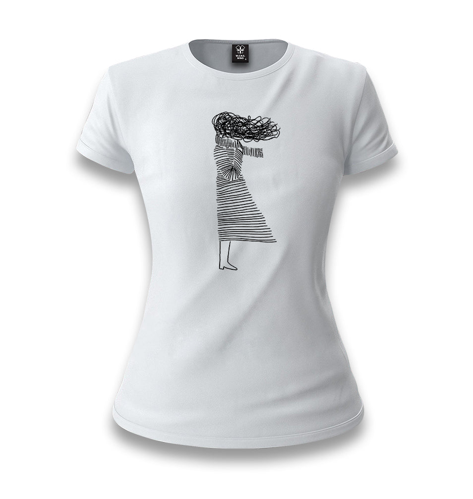 Girl With The Wind White Women T-shirt - Premium  from W.E.N.S. WIND - Just 6490! Shop now at W.E.N.S. WIND