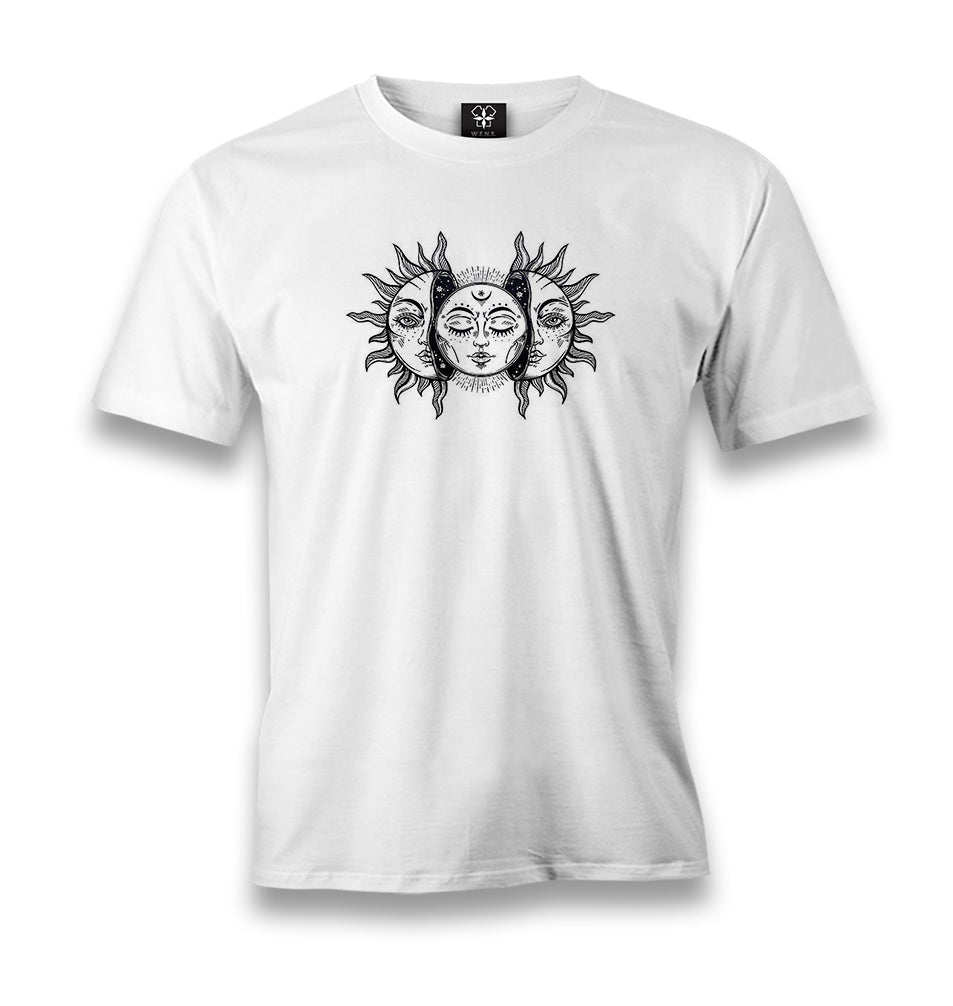 Moon In The Sun Men's White Tshirt - Premium  from W.E.N.S. WIND - Just 6490! Shop now at W.E.N.S. WIND