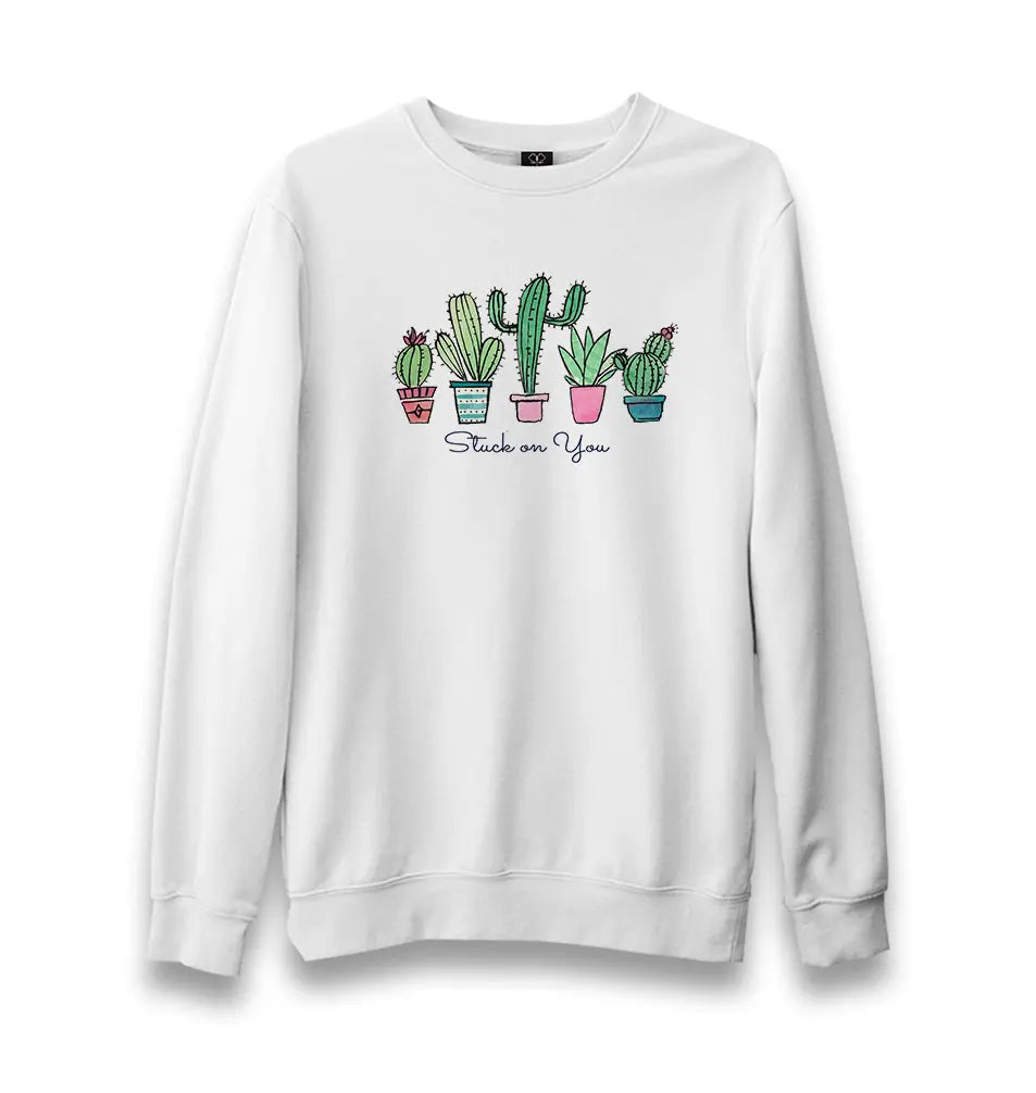 You Get Stuck By A Cactus Unisex White Sweatshirt - Premium  from W.E.N.S. WIND - Just 10990! Shop now at W.E.N.S. WIND