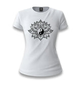 Lily Yin Yang White Women T-shirt - Premium  from W.E.N.S. WIND - Just 6490! Shop now at W.E.N.S. WIND