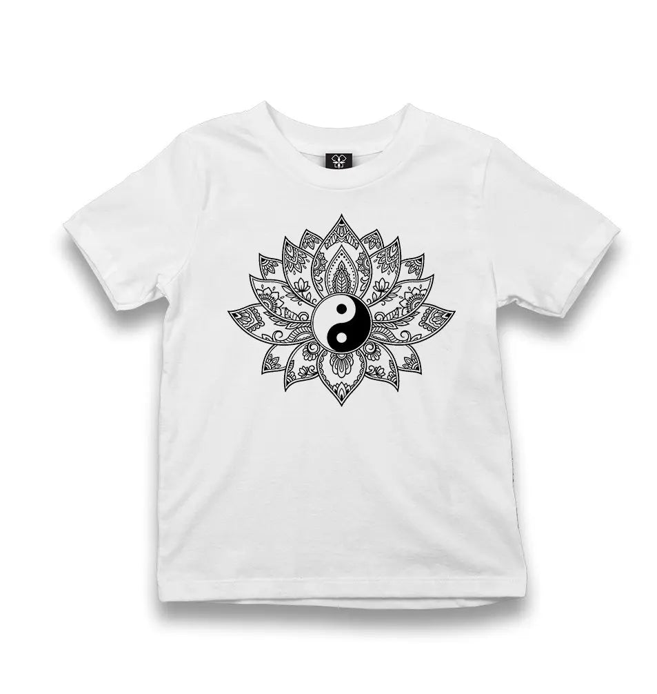 Lily Yin Yang Kid's White Tshirt - Premium  from W.E.N.S. WIND - Just 5990! Shop now at W.E.N.S. WIND