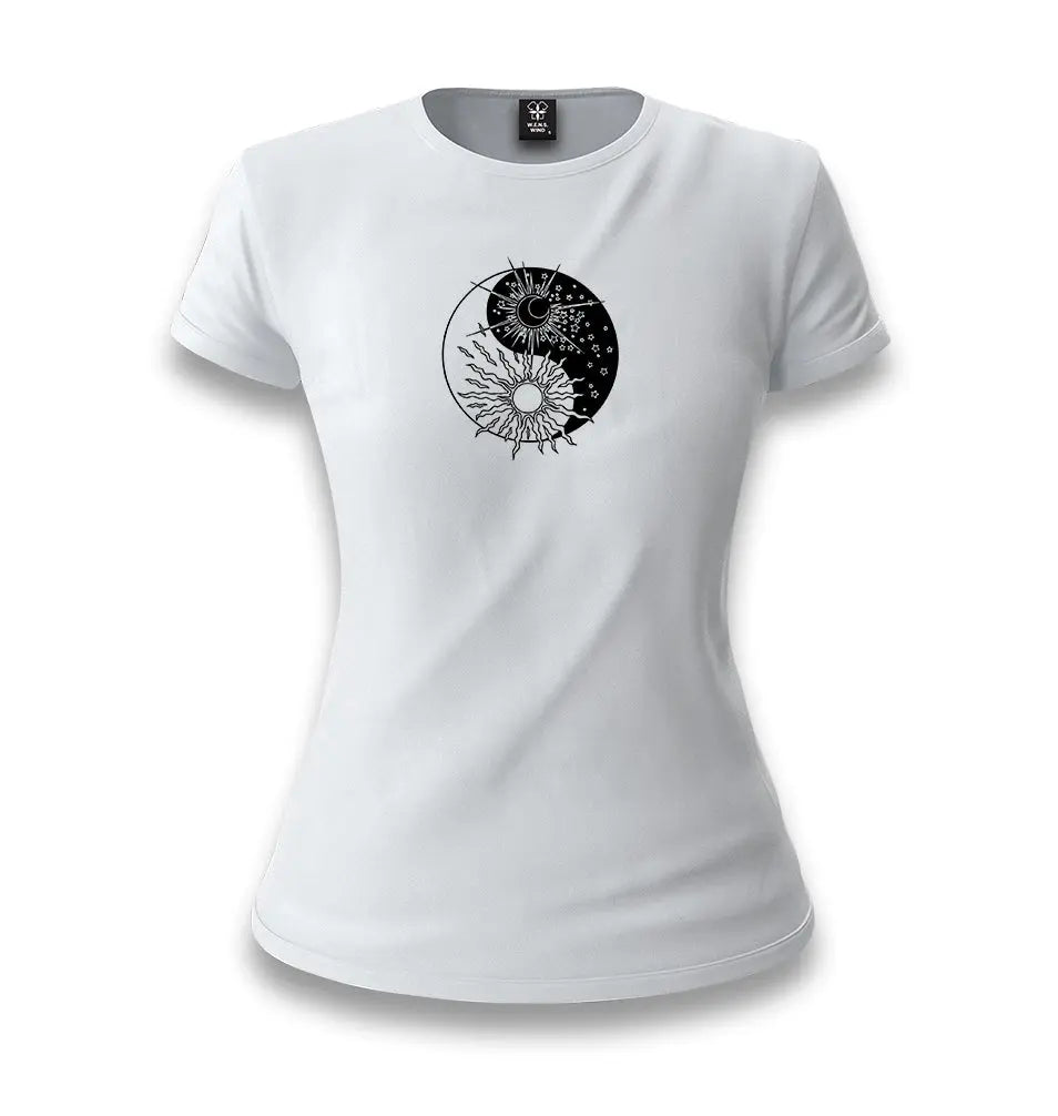 Suns Yin Yang White Women T-shirt - Premium  from W.E.N.S. WIND - Just 6490! Shop now at W.E.N.S. WIND