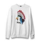 Flying Indian Eagle Unisex White Sweatshirt - Premium  from W.E.N.S. WIND - Just 10990! Shop now at W.E.N.S. WIND