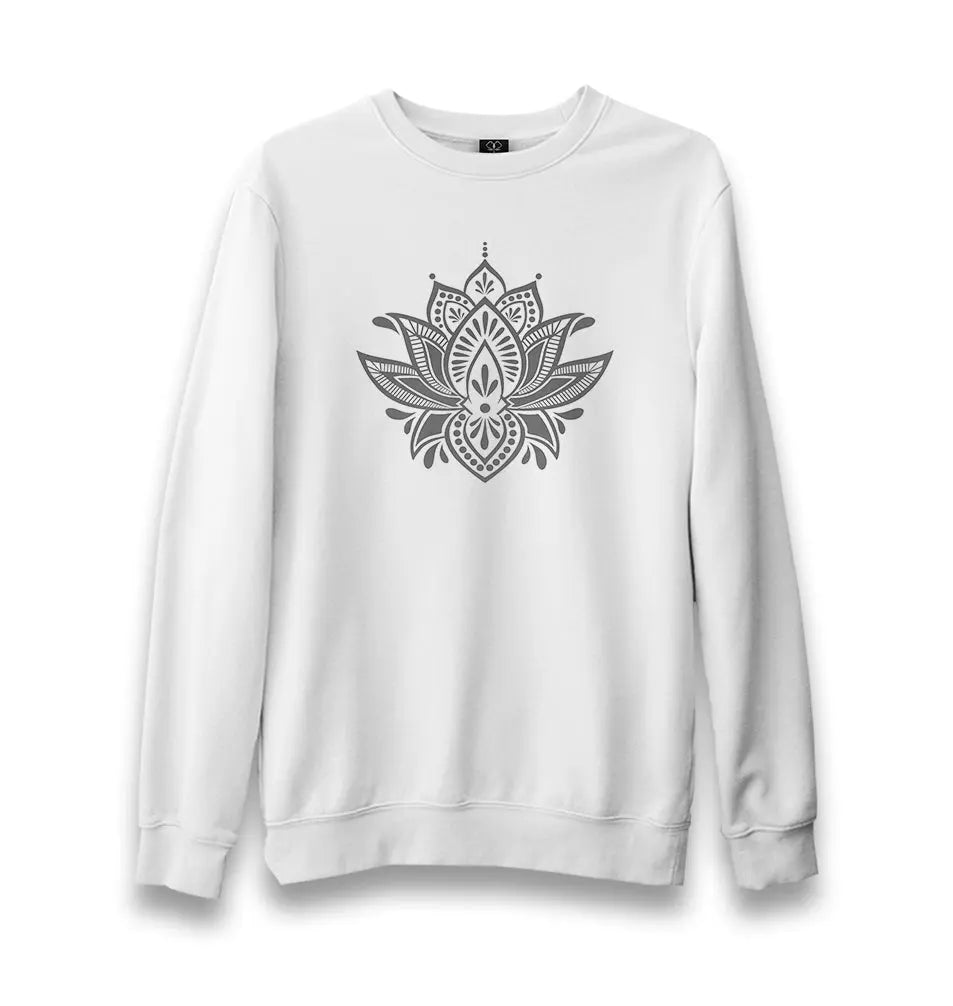 Tattoo - Flower Unisex White Sweatshirt - Premium  from W.E.N.S. WIND - Just 10990! Shop now at W.E.N.S. WIND